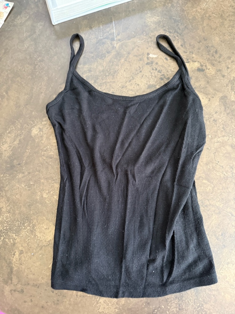 Brandy Melville Black Ribbed Cami Tank